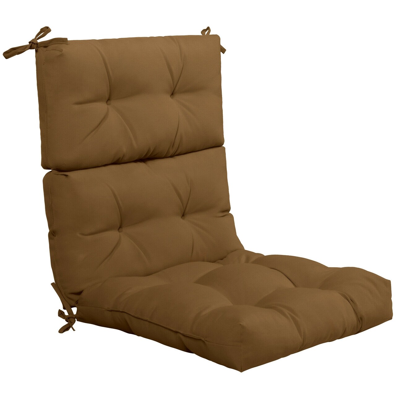 Tufted Outdoor Patio Chair Seating Pad with 4 Attached String Ties